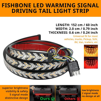 Fishbone Shaped LED Tailgate Light Bar